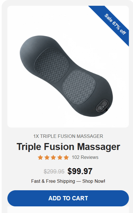 SmoothSpine Triple Fusion Massager offer price 
